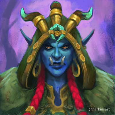 (WIP) Warcraft Troll Druid druid illustration sketch troll warcraft wow