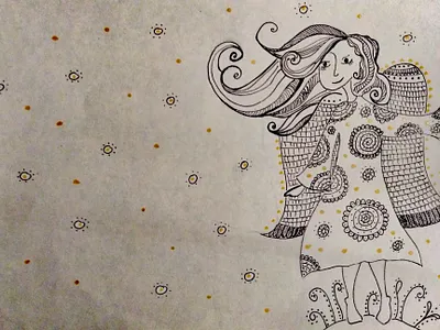 Angel artwork design illustration style