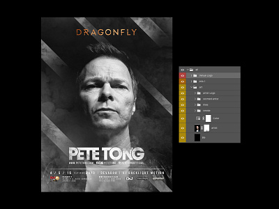 Dragonfly Poster Template art artist design dj dj poster events freelance designer jakarta logo music music poster nightclub poster poster design template