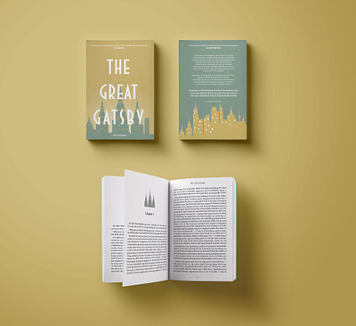 Book Cover Design The Great Gatsby book cover book cover design branding design flat illustration typography