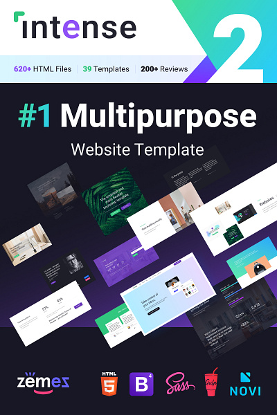 Intense - #1 HTML Bootstrap Website Template blog bootstrap business creative gym html5 personal portfolio portfolio website responsive studio template website template