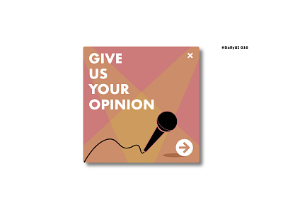 DailyUI016 ad advice dailyui016 microphone opinion popup satisfaction survey