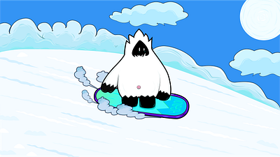 skiing branding illustration