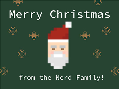 8-Bit Nerdy Christmas 8 bit 8 bit christmas avatar christmas card christmas nerd gaming graphic design illustrator nerd nerd family nerdy nerdy christmas nicolaus nikolaus retro retro games santa santa claus st nicolas weekly warmup