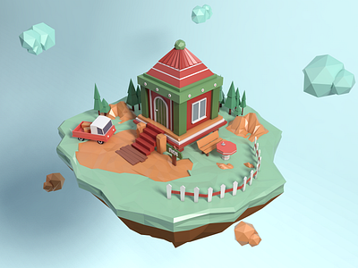 Sky Farm lowpoly