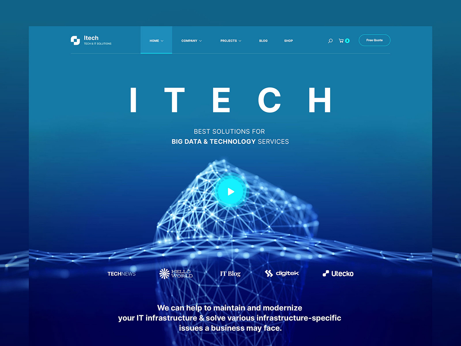 Itech - IT Solutions Company Index by Logan Cee on Dribbble