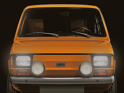 Fiat 126p 126p artwork car classic details fiat illustration