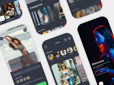 Skadi - E-commerce App UI Kit app dark design ecommerce ios light mobile sketch ui ux