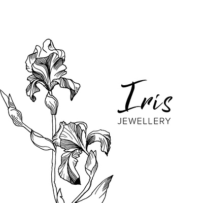 Iris Jewellery Logo branding design illustration logo ui vector