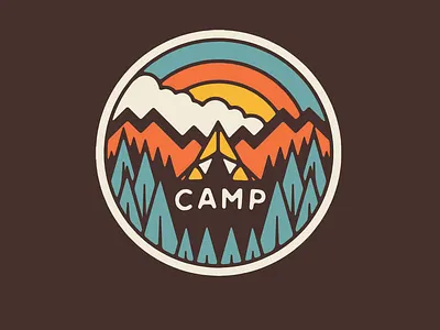 Camp Brand art artist design drawing fun graphic design illustration illustrator typography vector