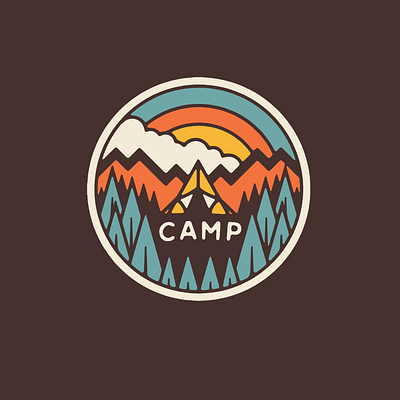 Camp Brand art artist design drawing fun graphic design illustration illustrator typography vector