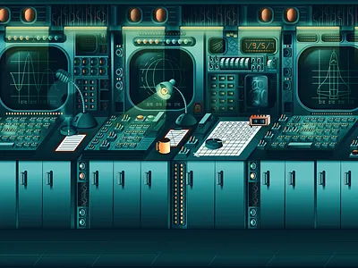 SciFi Laboratory - floor 1 chernobyl dark floors gradient illustrator isometric laboratory project sciencefiction vector vector art