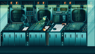 SciFi Laboratory - floor 1 chernobyl dark floors gradient illustrator isometric laboratory project sciencefiction vector vector art