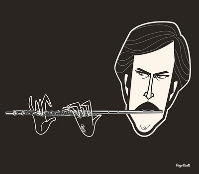 Ron Burgundy adobe creative cloud adobe illustrator anchorman aqualung diego riselli fanart flute funnyordie illustration midcentury piedimonte matese retrosupply san diego vector vector brushes vector illustration wacom cintiq will ferrell will ferrell caricature