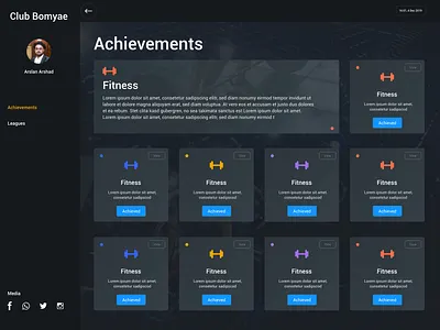 Achivemnts 2 design ui web