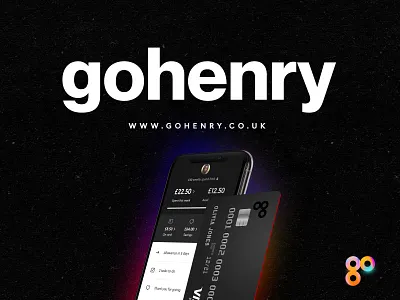 gohenry ui gradient app black bold branding design font gradient ui web