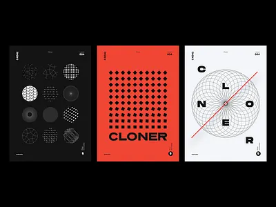 PosterSeries Cloner c4d42 cinema4d cloner graphicdesign minimal poster poster art poster design posters type typography