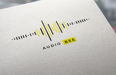 Audio Bee Logo branding flat illustration logo vector