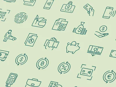 Banking outline iconset bank bank app banking economic icon icons icons set outline ui vector