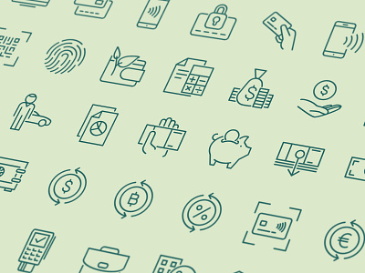 Banking outline iconset bank bank app banking economic icon icons icons set outline ui vector