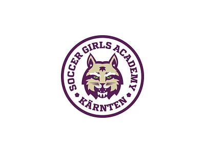 Soccer Girls Academy academy badge badge logo cat crest crest logo football girl girls logo logo design logodesign soccer