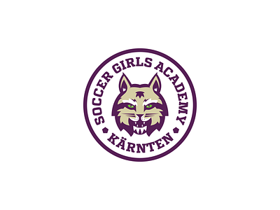 Soccer Girls Academy academy badge badge logo cat crest crest logo football girl girls logo logo design logodesign soccer