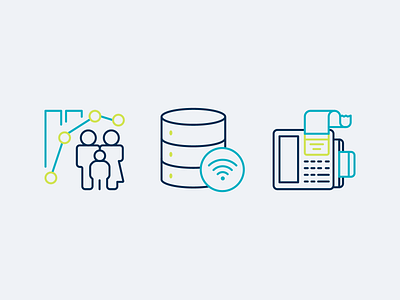 Commerce Icons cash register database graphic icon icon design icons wireless