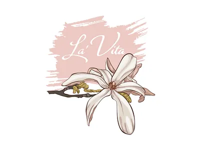 Logo for beauty salon with magnolia flower. beauty design flower logo spring tree logo vector