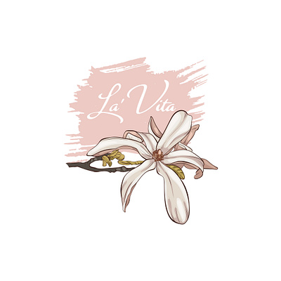 Logo for beauty salon with magnolia flower. beauty design flower logo spring tree logo vector