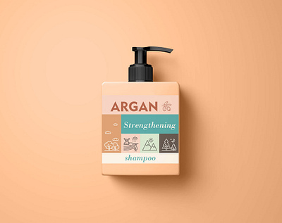 Argan Shampoo argan graphic design label design packaging design shampoo