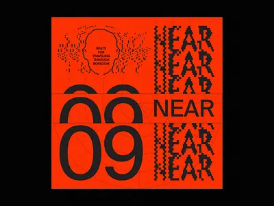 Near Playlist color cover design graphic design icon illustration music retro typography