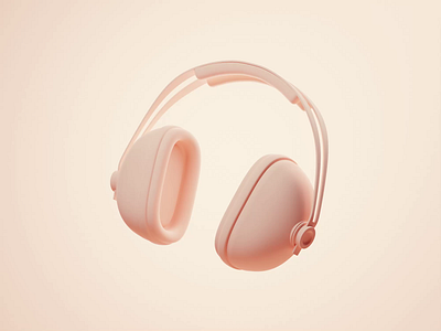 Clay Headphones 3d 3d animation animated animation blender blender3d device headphone headphones illustration music music app music player