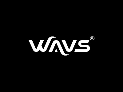 WAVS Logo audio digital logo logotype media music network software sound studio wave waves wordmark