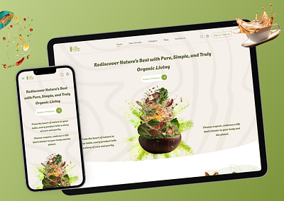 Organic Marketplace Web Design food website fresh website green web design mobile responsive organic marketplace website organic products web design organic web and responsive organic website responsive design ui ui design website