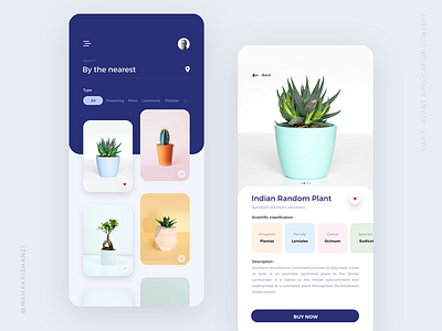 Day 7 - Plant Application Concept clean creative design interface minimal modern ui uiux userinterface ux