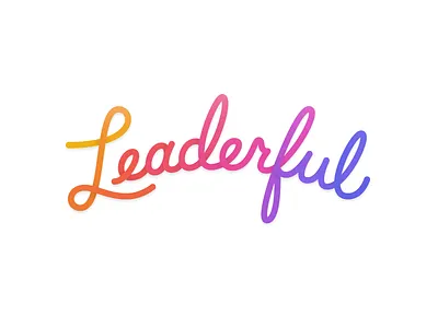 Leaderful Rainbow Script design illustration lettering logo type typography vector