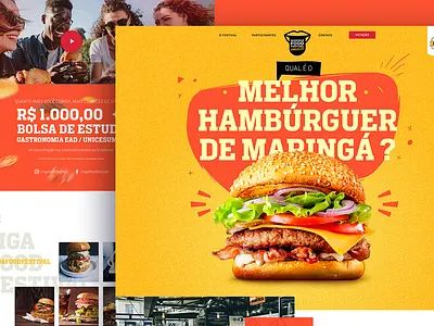 Maringá Food Festival - Website burguer food maringa nerau ui webdesign website