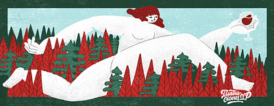DECEMBER christmas digital illustration girls happy holidays illustraion photoshop snow