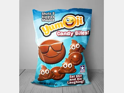 Shits and Gigs Emoji Bag Merged small 2 branding chocolate packaging design dirty work emoji funny funny character illustration packaging design