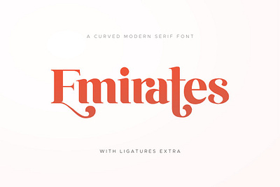 Emirates - Beautiful Curved Font best fonts branding classic font design download font elegant font font font design fonts fonts collection graphic design graphics logo design logo font serif font typeface typeface. lettering typefaces vintage font vintage typeface