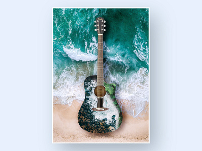 Guitar - Refresh Your Mood design guitar image manipulation photomanipulation poster