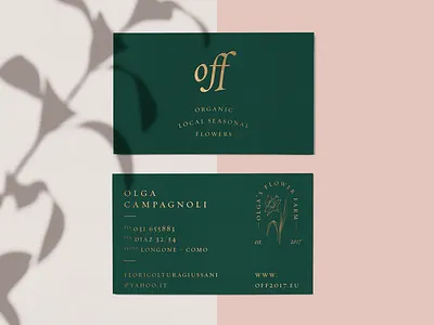 off_business card branding business card florist flower local nostalgia organic seasonal