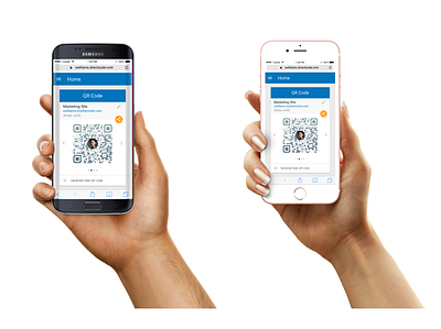 Mobile widget QR Code design ui ux