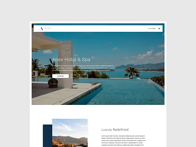 Apex Website Landing adobe adobe xd branding design design app graphic hotel logo mockup spa ui ux