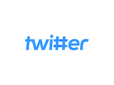 Twitter Wordmark Concept Proposal brand identity branding connect together freelance designer friends people human graphic design grid geometry sharp hashtag connection unity logo mark symbol icon mihai dolganiuc design social media app share type typography text custom write tweet