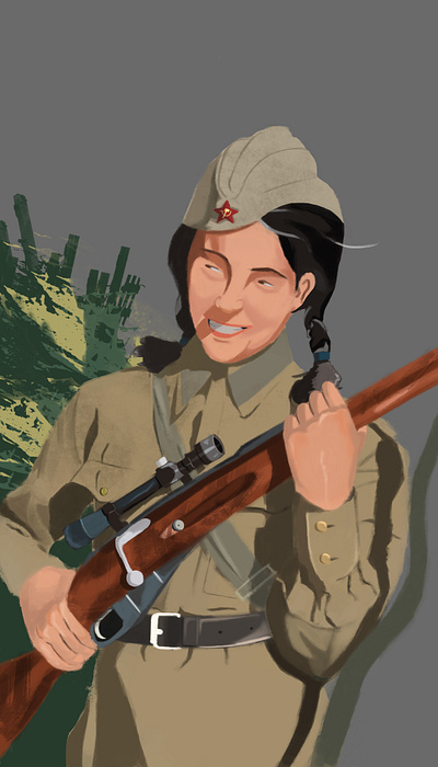 Russian Sniper animation art character design digitalpainting illustration logo painting typography web