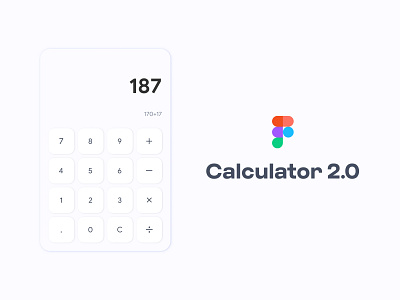 Calculator UI Concept - Figma calculator calculator ui clean daily ui design figma light minimal minimalist mobile ui ui design uiux ux