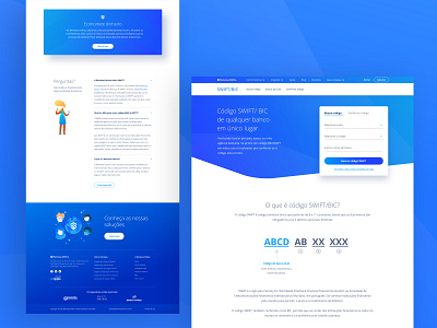 SWIFT Code - Landing Page components design fintech international transfer landing ui user experience ux