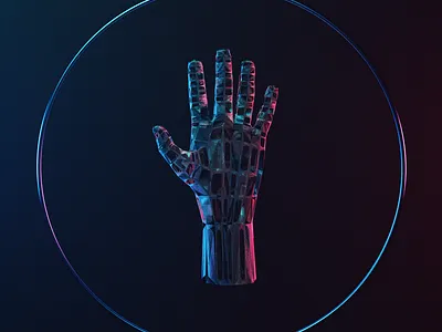 Helping Hand. 3d art album art art blender blender 3d blender3d cover art creative cycles cyclesrender design glass hand music noise paint