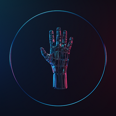 Helping Hand. 3d art album art art blender blender 3d blender3d cover art creative cycles cyclesrender design glass hand music noise paint